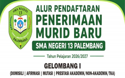 ALUR PENDAFTARAN DAN VERIFIKASI BERKAS SPMB SMA NEGERI 13 PALEMBANG TAHUN 2026 GELOMBANG I